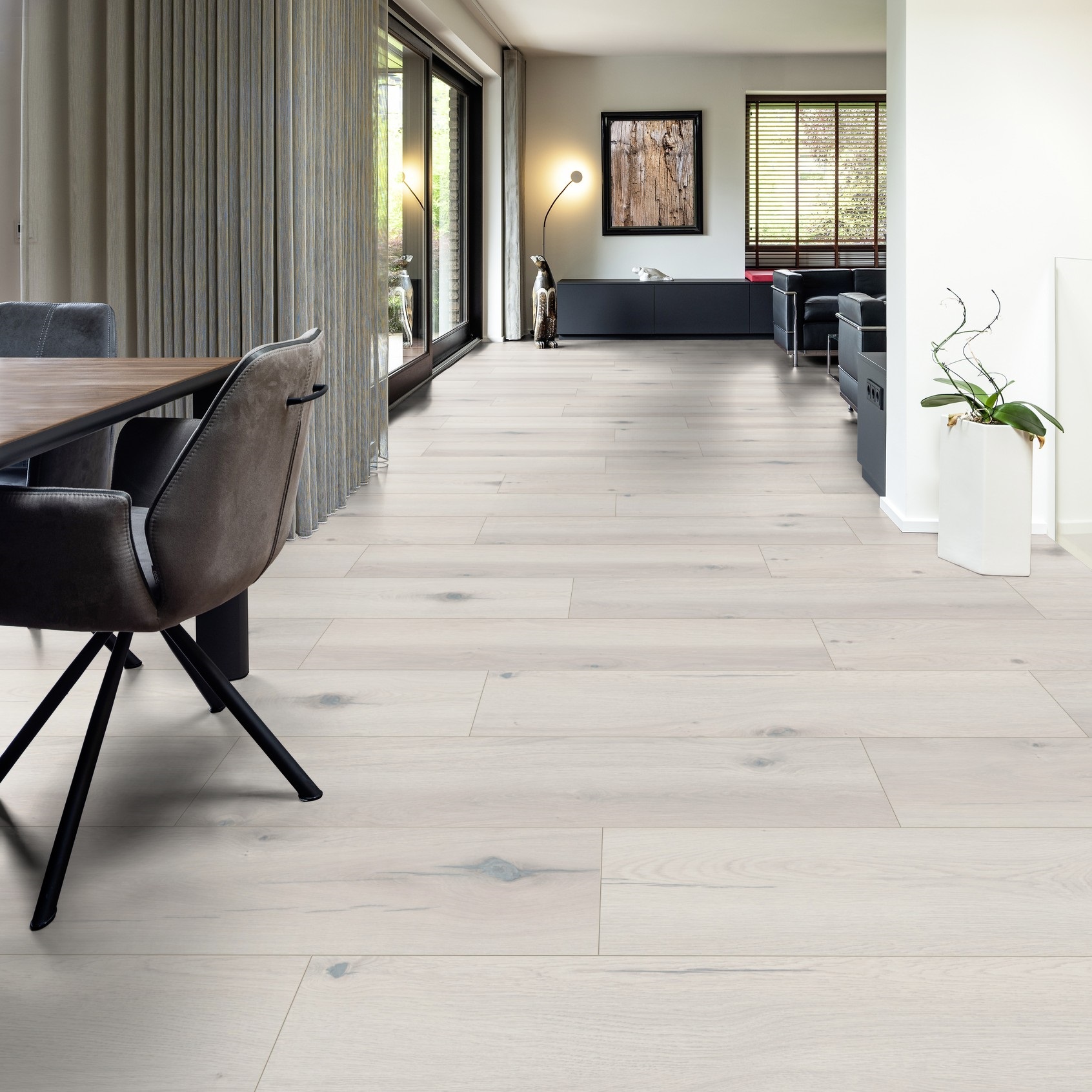 TER HÜRNE Laminat Eiche alabaster Schlossdiele 4-seitige V-Fuge G07 | Trend Line | 22 m²-4012853148637