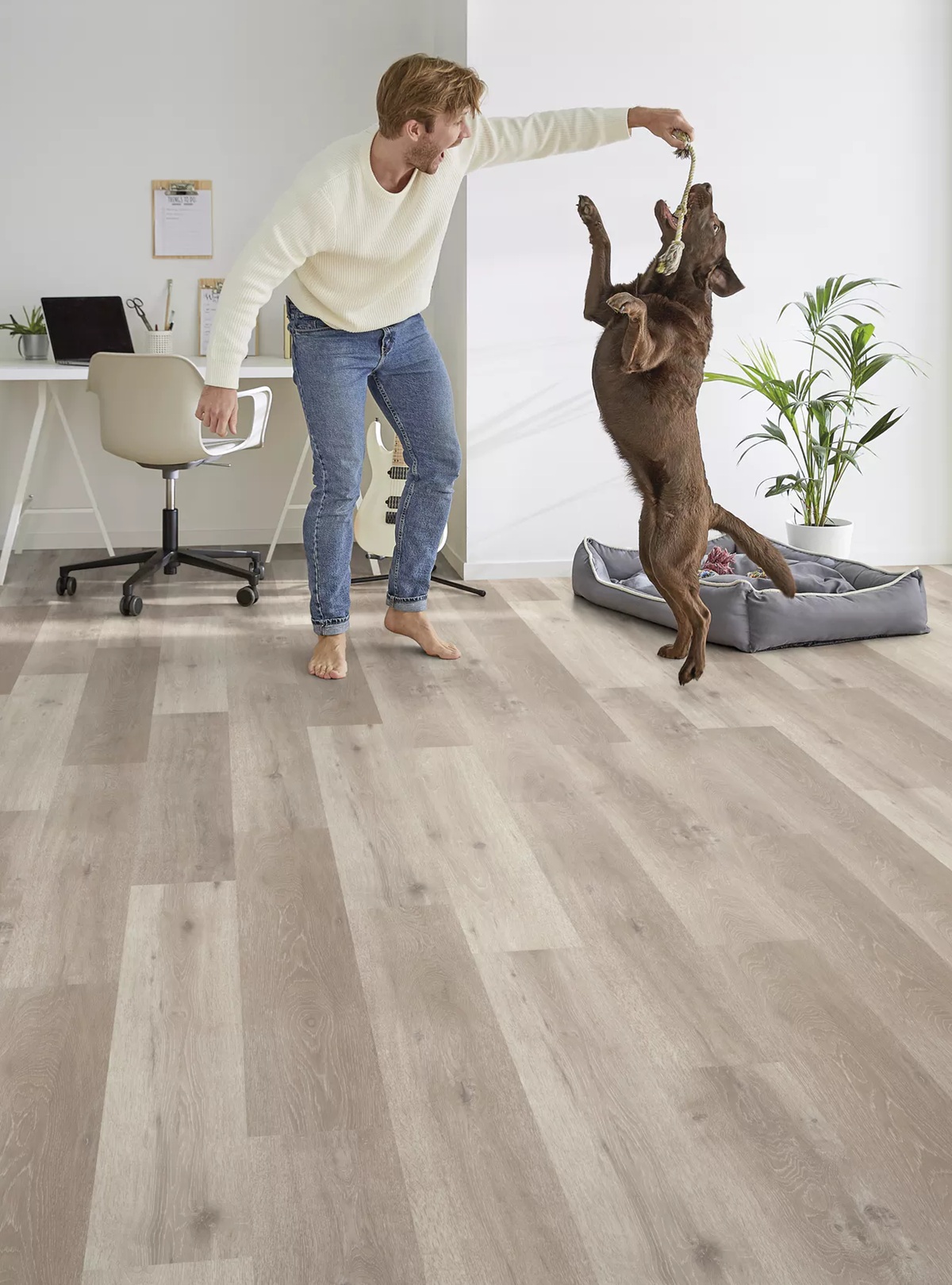 AMORIM Vinylboden Whitewashed Rustic Oak | Decolife Comfort-5602190268090