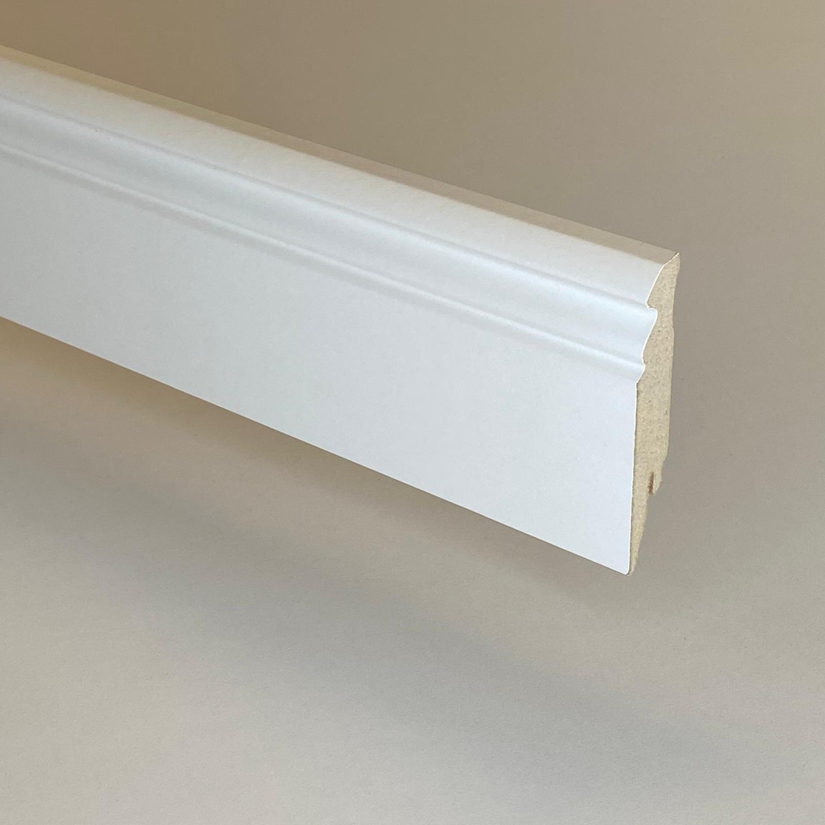 BELLFLOOR Dortmunder Profil Sockelleiste SL 80 Weiß 18 x 80 x 2380 mm-#