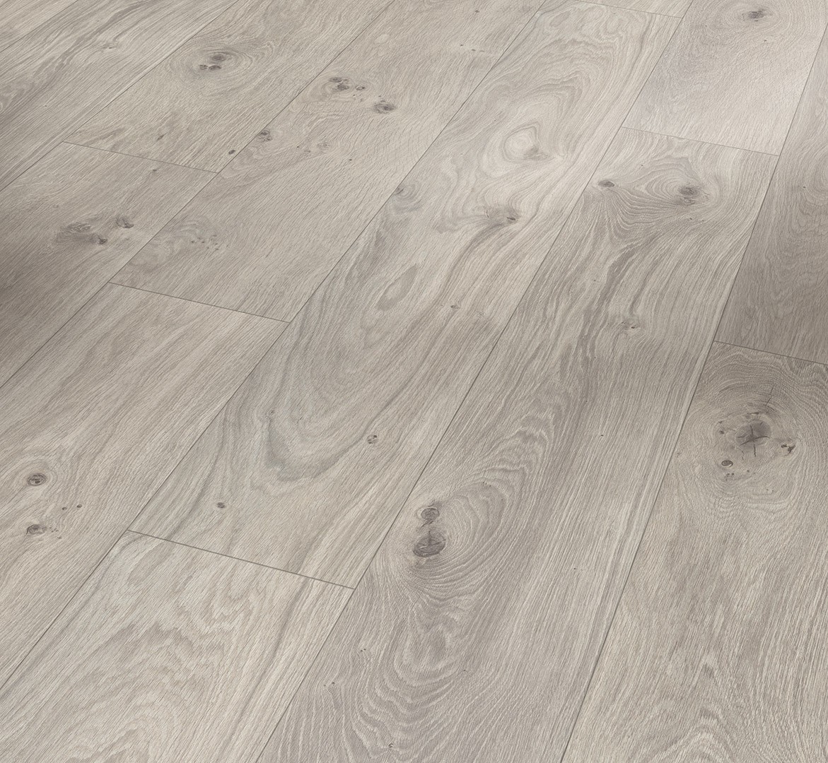 PARADOR Laminat Eiche naturgrau Landhausdiele Seidenmatte Struktur 4-seitige V-Fuge | Basic 400 | 10 m²-4014809170372