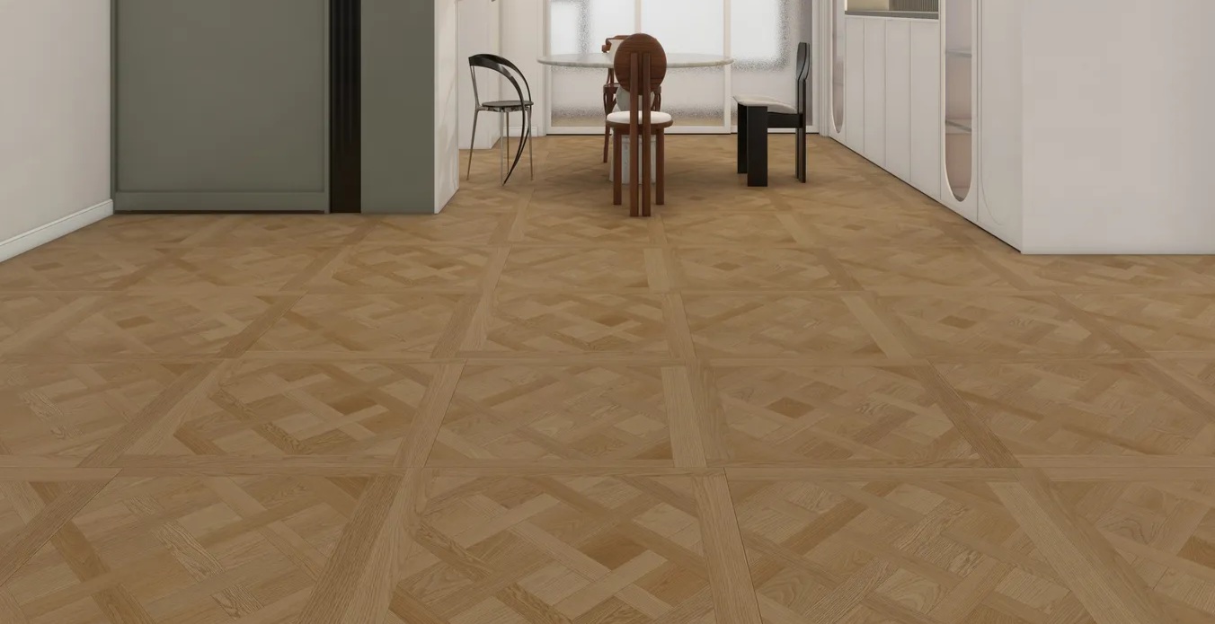 TER HÜRNE Design-Vinylboden Eiche Versailles Holzfliese Flechtmuster | Perform-4012853176203