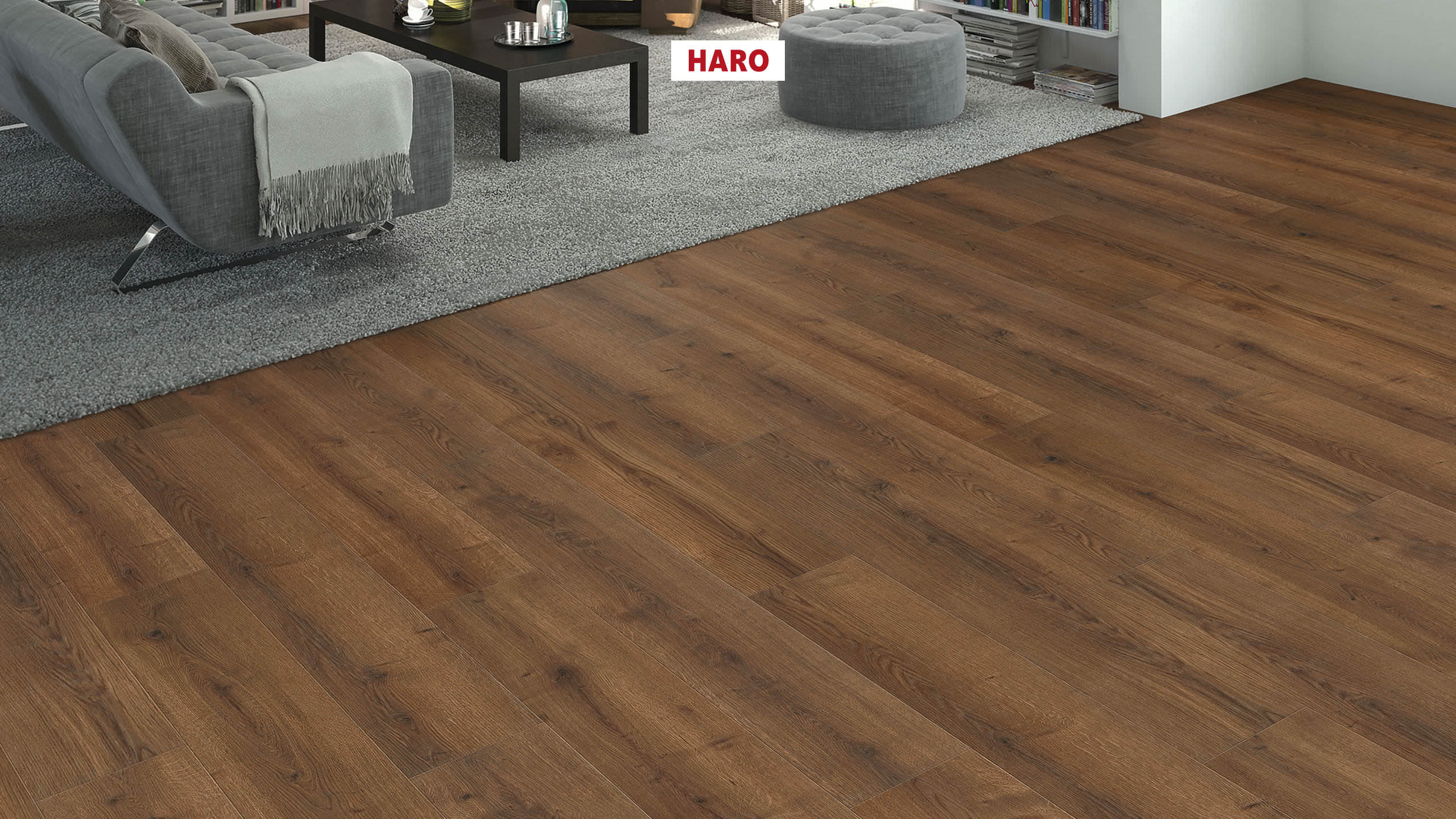 HARO Laminat Eiche Bari bernstein authentic Landhausdiele 4V | Tritty 90 | 2. Wahl | 24 m²-4018427516239