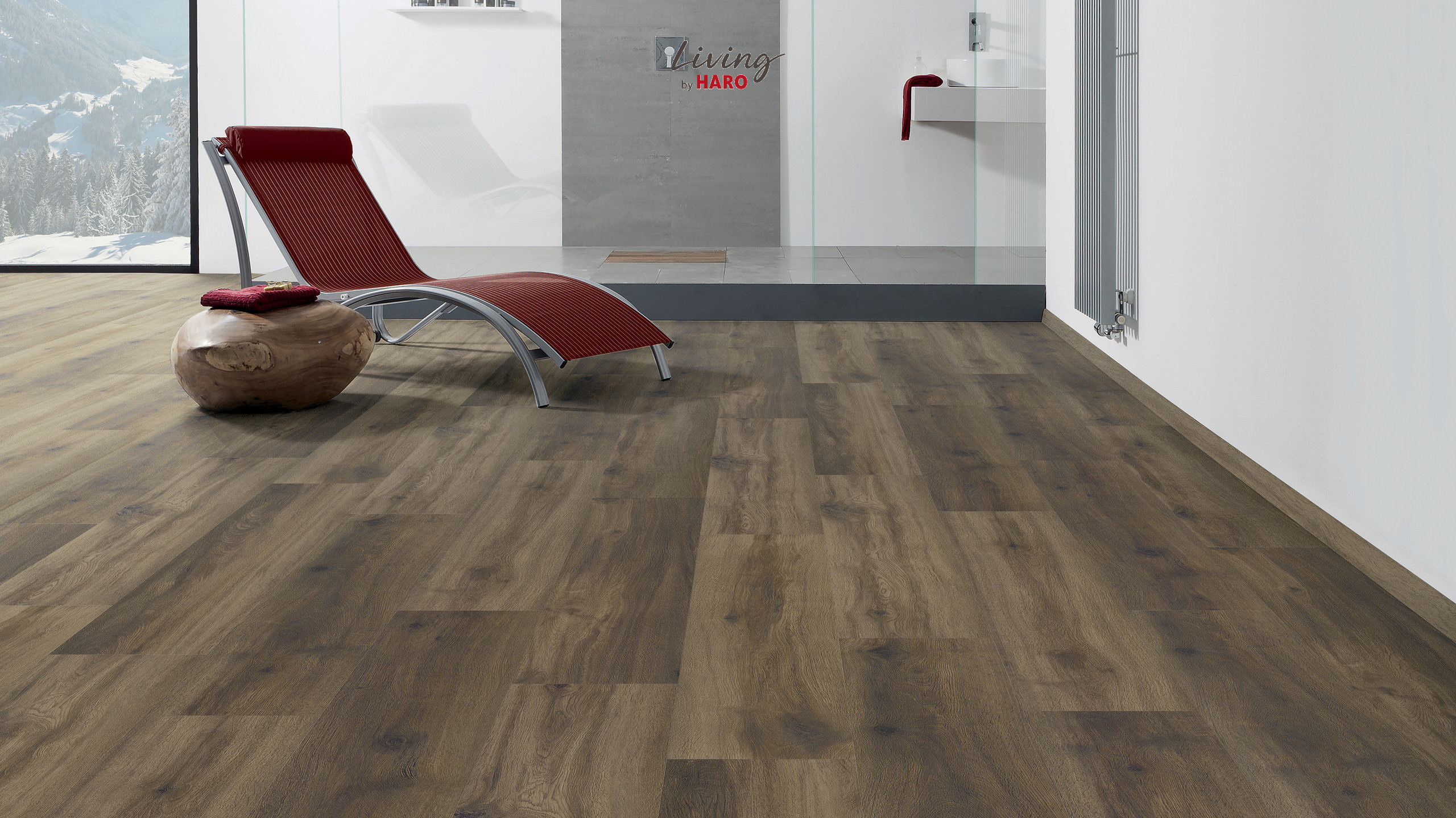 HARO Designboden Eiche Trient schokobraun authentic Landhausdiele 4VM | HydroStar-4018427550219
