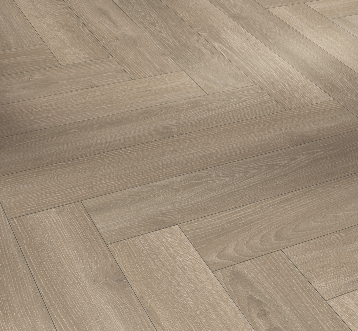 PARADOR Laminat Eiche Skyline perlgrau Naturmattstruktur 4-seitige V-Fuge | Trendtime 3-4014809263258
