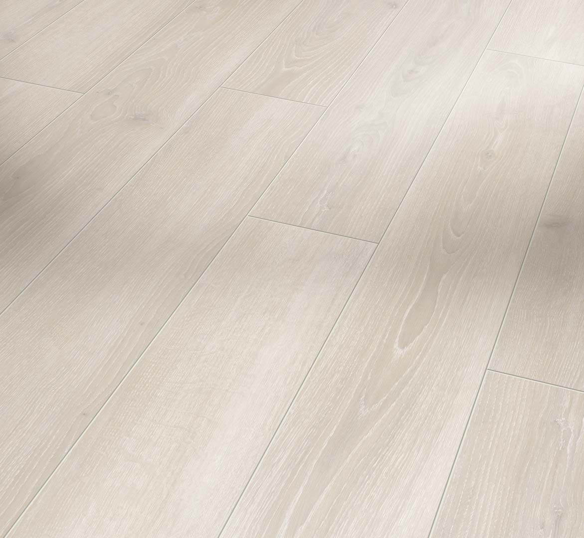 PARADOR Laminat Eiche Skyline weiß Landhausdiele Naturmattstruktur 4-seitige V-Fuge | Classic 1050 | 12 m²-4014809172499