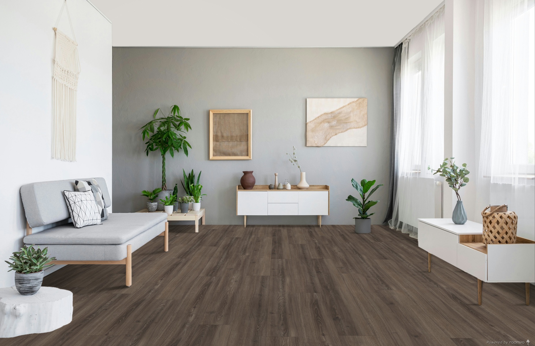 PARADOR Laminat Eiche Studioline braungrau Naturmattstruktur Landhausdiele 4-seitige V-Fuge | Basic 600 XL-4014809265351