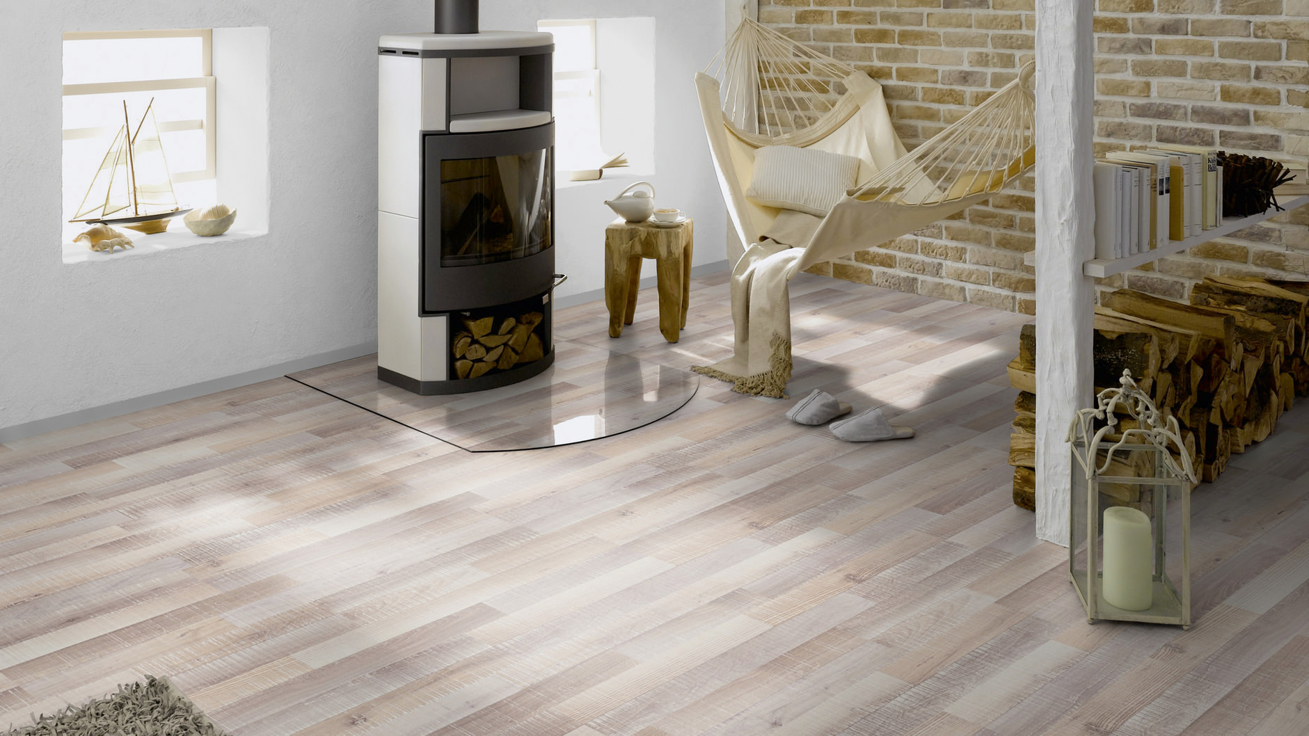 TER HÜRNE Laminat Eiche sägerau-grauweiß Schiffsboden 2-Stab F10 | Classic Line | 9 m²-4012853068454