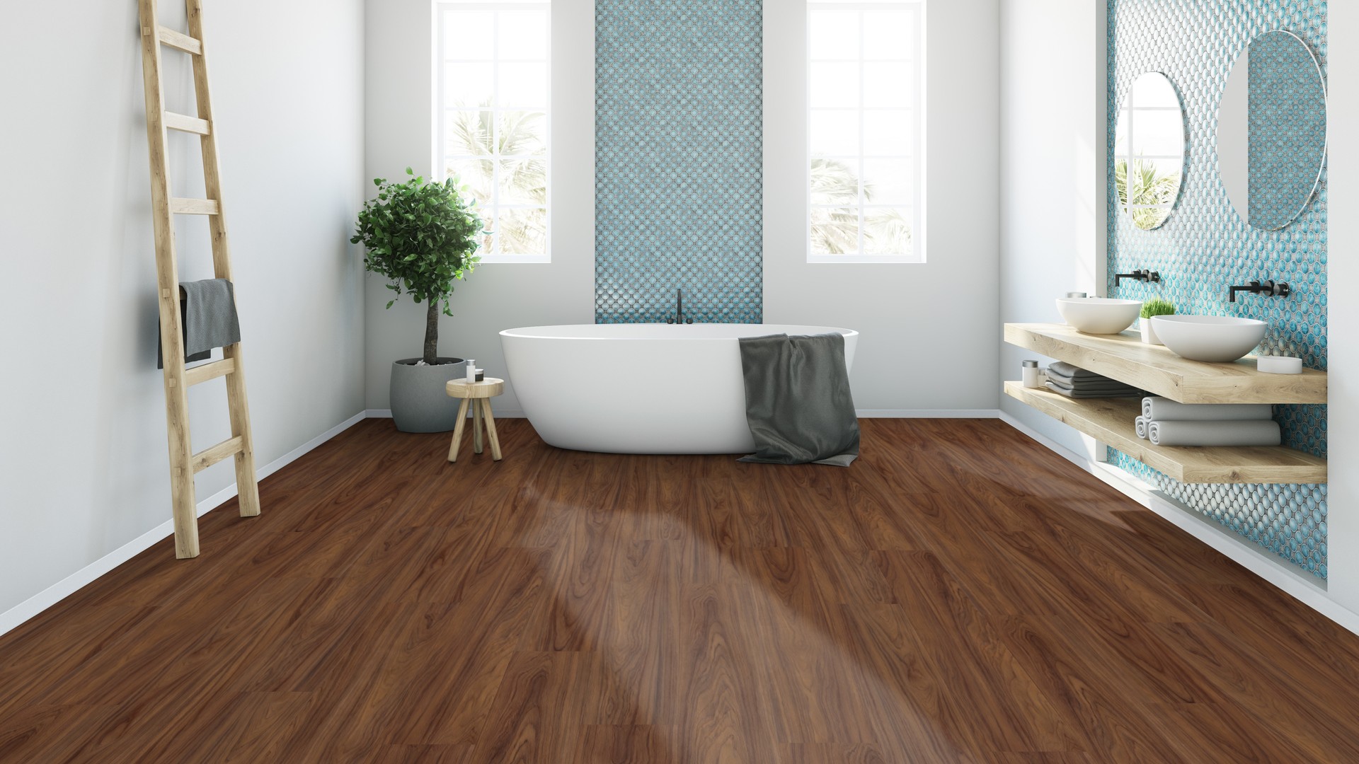TER HÜRNE Design-Vinylboden Nussbaum Dubai Lange Landhausdiele D12 | Grand Choice Perform | 15 m²-4012853152184