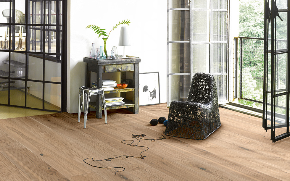 PARADOR Parkett Eiche Living Landhausdiele lackversiegelt matt weiß umlaufende Minifase | Classic 3060 | 2. Wahl | 7,5 m²-4014809162377