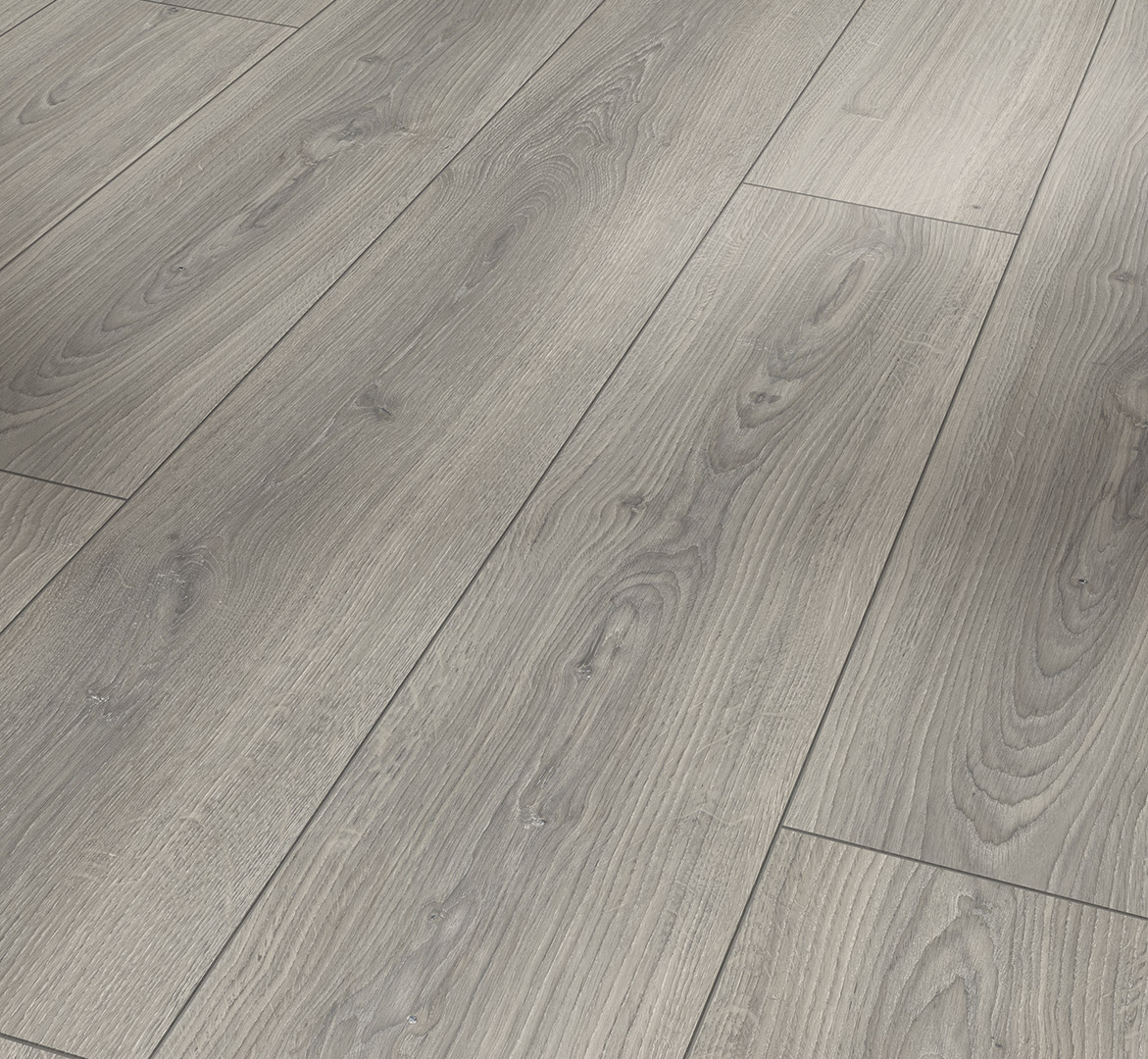 PARADOR Laminat Eiche Studioline lichtgrau Schlossdiele 4-seitige V-Fuge | Trendtime 6 | 13 m²-4014809238546